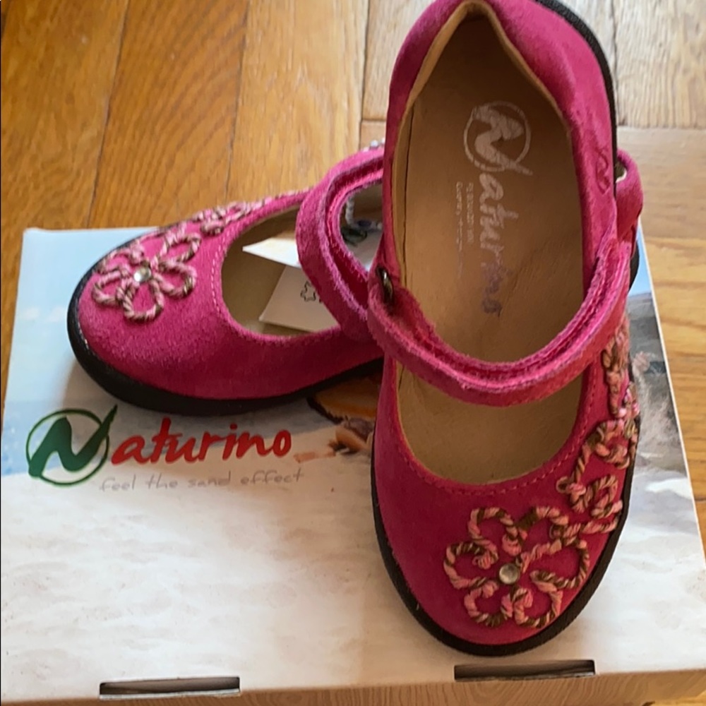 🆕 Naturino Girls Pink Suede Shoes - Picture 5 of 7